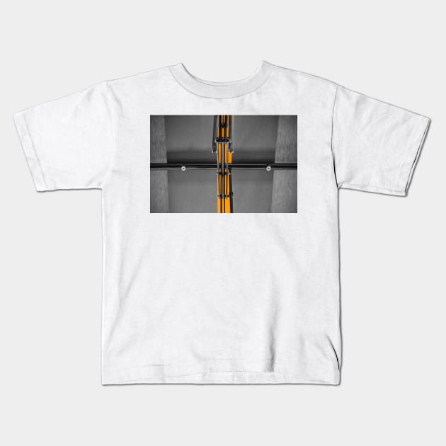 Orange Line 2 Kids T-Shirt by arc1